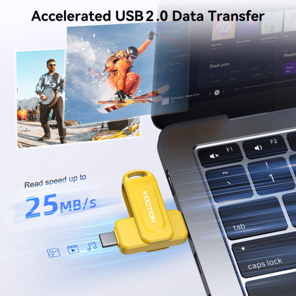 KOOTION 32G USB2.0 Dual Connector 2 in 1 USB Flash Drive