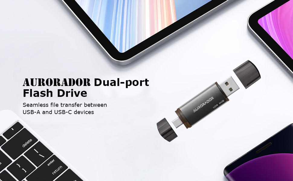 Aurorador dual-port flash drive