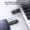 001 KOOTION 128G USB3.2 Gen1 Dual Connector 2 in 1 USB Flash Drive