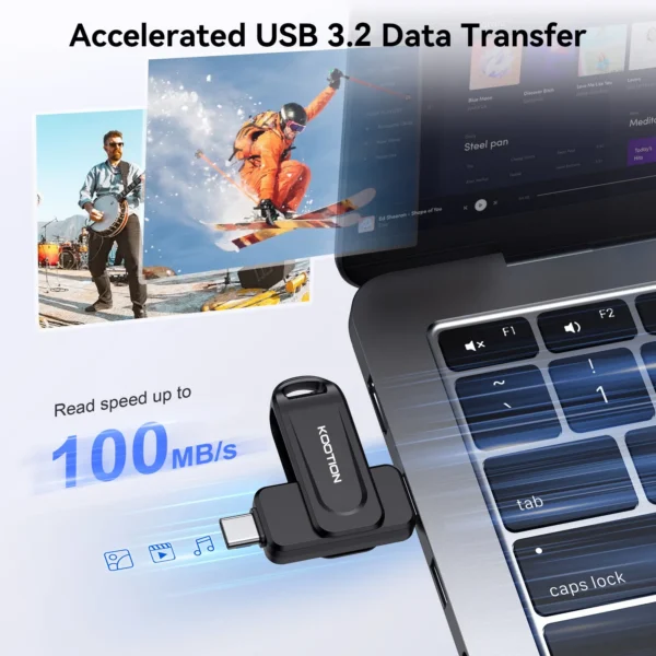003-100 KOOTION 32G USB3.2 Gen1 Dual Connector 2 in 1 USB Flash Drive