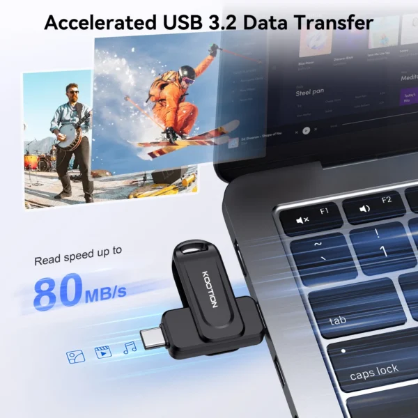 003-80 KOOTION 16G USB3.2 Gen1 Dual Connector 2 in 1 USB Flash Drive