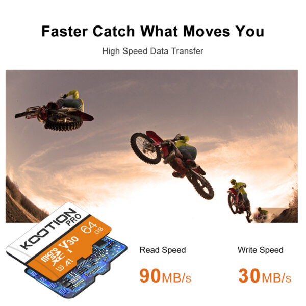 KOOTION 64GB UHS-I A1 U3 MicroSDXC Memory Card