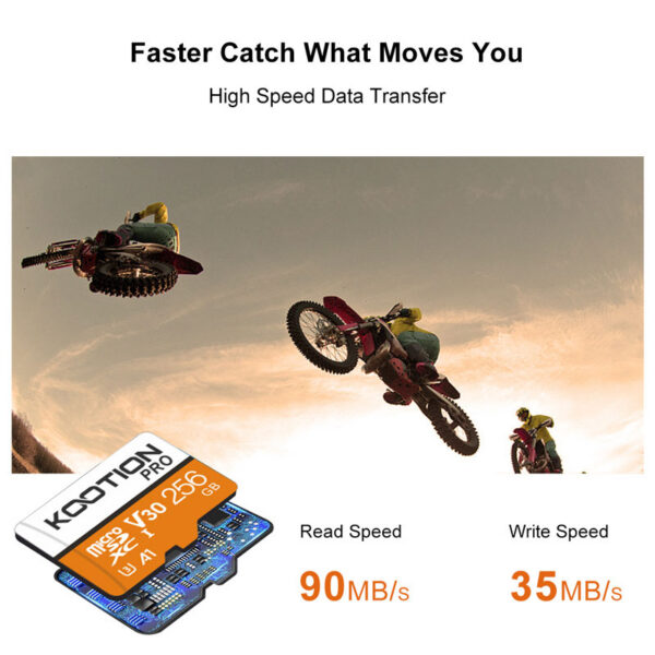 KOOTION 256GB UHS-I A1 U3 MicroSDXC Memory Card