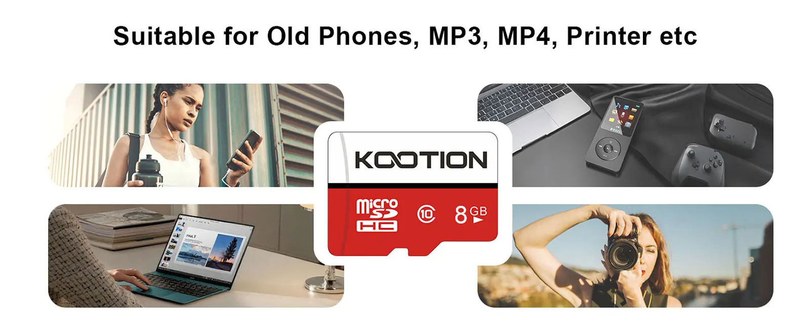 Kootion TF Cards 8GB x 2 pack