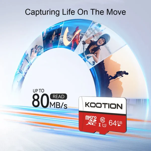 KOOTION 64GB x 3 Class 10 UHS-I Cards plus 1 Adapter Pack