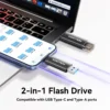 KOOTION 256G USB3.2 Gen1 Dual Connector 2 in 1 OTG Flash Drive
