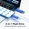 U207-64G主图1 KOOTION 64G USB2.0 Dual Connector 2-in-1 USB Flash Drive