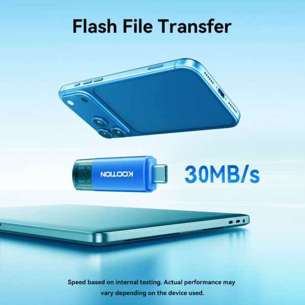 U207-8G-M6-7 KOOTION 128G USB2.0 Dual Connector 2-in-1 USB Flash Drive